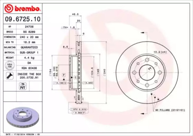 Тормозной диск BRECO BS 8289