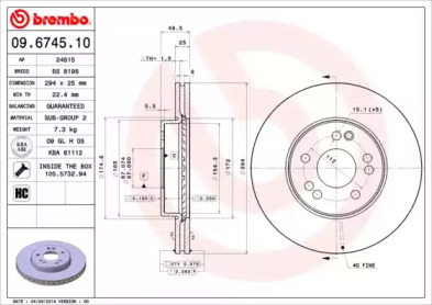 Тормозной диск BRECO BS 8198