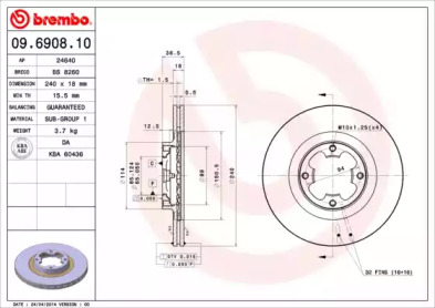 Тормозной диск BRECO BS 8260