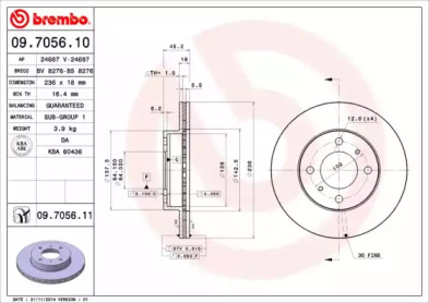 Тормозной диск BRECO BS 8276