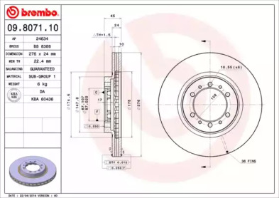 Тормозной диск BRECO BS 8388