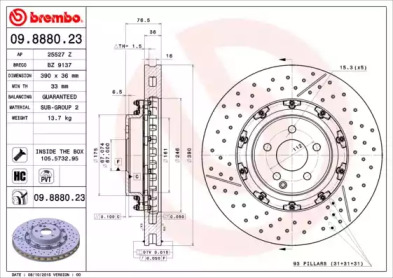 Тормозной диск BRECO BZ 9137