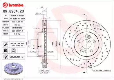 Тормозной диск BRECO BV 9033