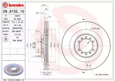 Тормозной диск BRECO BS 8464