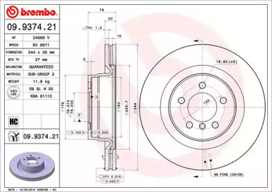 Тормозной диск BRECO BV 8611