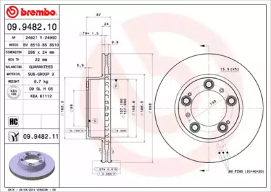 Тормозной диск BRECO BV 8510