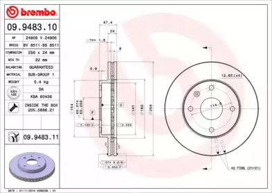 Тормозной диск BRECO BV 8511