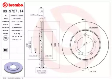 Тормозной диск BRECO BS 8559