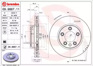 Тормозной диск BRECO BV 8639