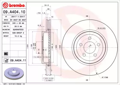 Тормозной диск BRECO BV 9027