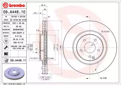 Тормозной диск BRECO BS 8748