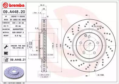 Тормозной диск BRECO BS 8852