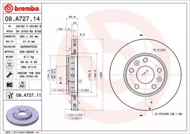 Тормозной диск BRECO BV 8792