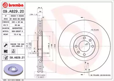 Тормозной диск BRECO BV 8940