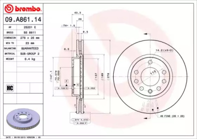 Тормозной диск BRECO BS 8811