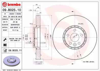 Тормозной диск BRECO BV 8818