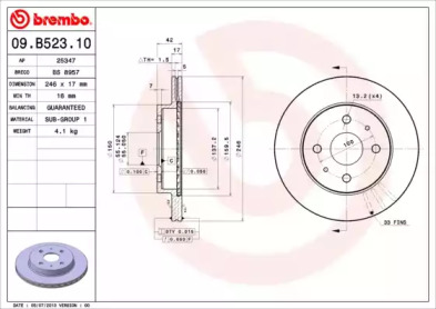 Тормозной диск BRECO BS 8957