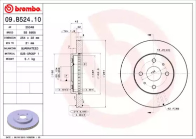 Тормозной диск BRECO BS 8958