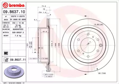 Тормозной диск BRECO BV 8986