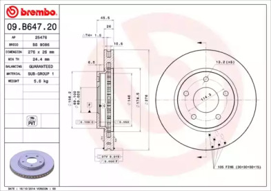 Тормозной диск BRECO BS 9086