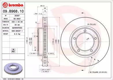 Тормозной диск BRECO BV 9007