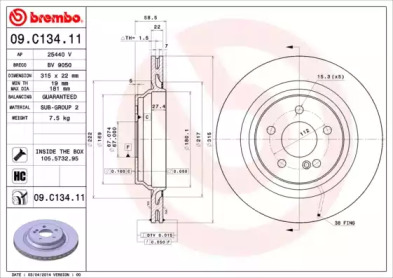 Тормозной диск BRECO BV 9050