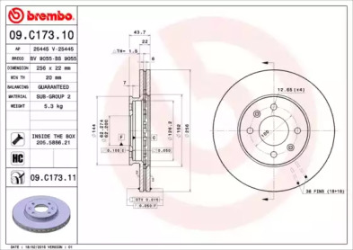 Тормозной диск BRECO BV 9055