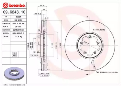 Тормозной диск BRECO BS 9134