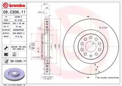 Тормозной диск BRECO BV 9109