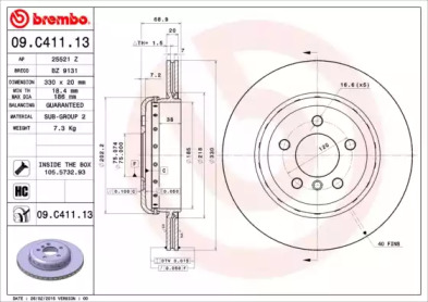 Тормозной диск BRECO BZ 9131