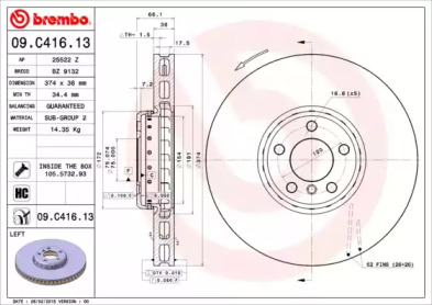 Тормозной диск BRECO BZ 9132