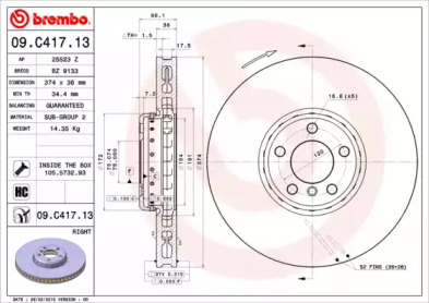 Тормозной диск BRECO BZ 9133