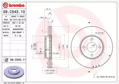 Тормозной диск BRECO BV 9177