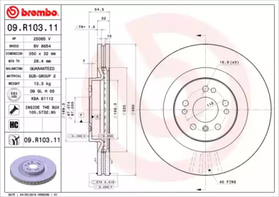 Тормозной диск BRECO BV 8654