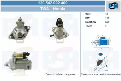 Стартер CV PSH 120.542.092.400