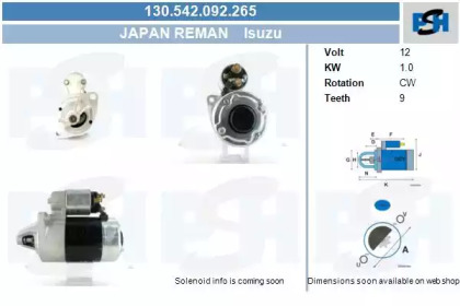 Стартер CV PSH 130.542.092.265