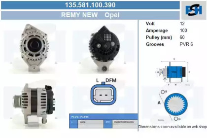 Генератор CV PSH 135.581.100.390