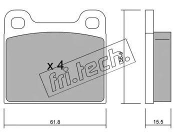 Комплект тормозных колодок fri.tech. 003.4