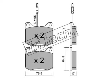 Комплект тормозных колодок fri.tech. 082.0