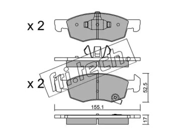 Комплект тормозных колодок fri.tech. 1058.0