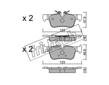 Комплект тормозных колодок fri.tech. 1062.0