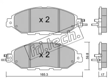 Комплект тормозных колодок fri.tech. 1074.0