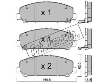 Комплект тормозных колодок fri.tech. 1075.0