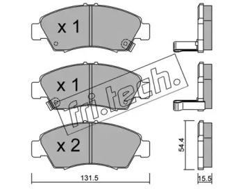 Комплект тормозных колодок fri.tech. 140.0