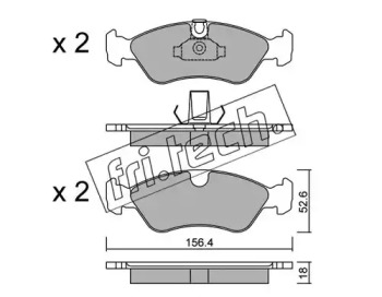 Комплект тормозных колодок fri.tech. 217.0