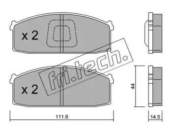 Комплект тормозных колодок fri.tech. 254.1