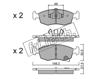Комплект тормозных колодок fri.tech. 283.5