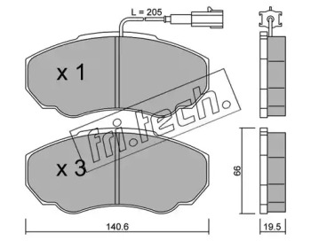 Комплект тормозных колодок fri.tech. 334.0
