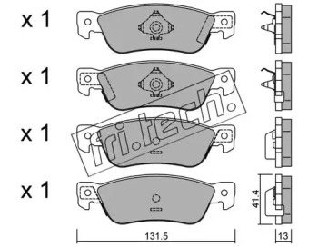 Комплект тормозных колодок fri.tech. 368.0