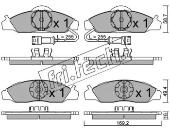 Комплект тормозных колодок fri.tech. 377.0